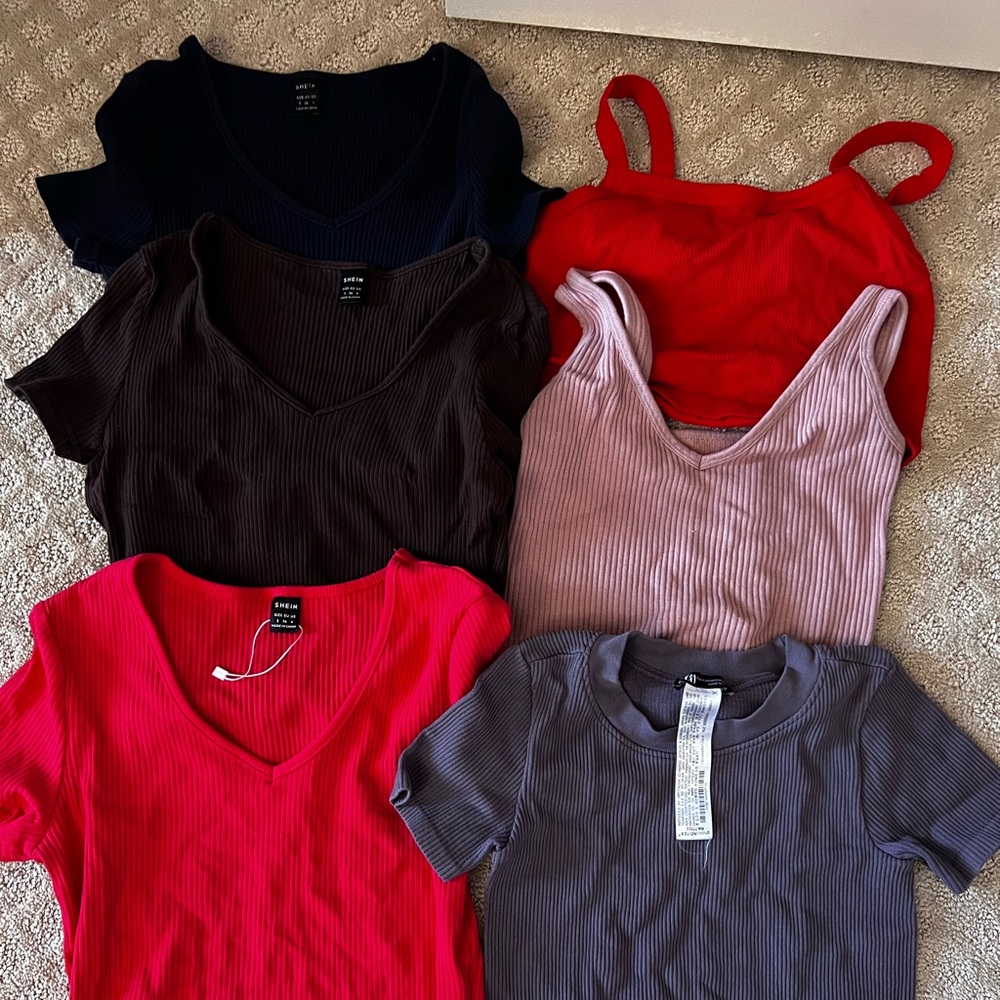 Bundle of 6 teenage crop top